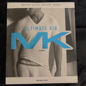 Michael Kors Ultimate Rib 2 V-Neck Undershirts